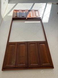 Cornice armadio a muro in legno di noce nazionale