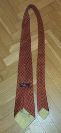 Cravatta vintage rossa marrone