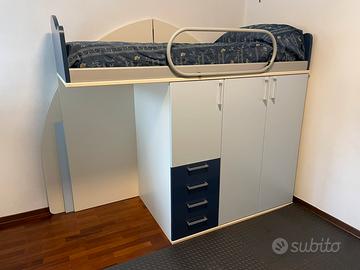 Cameretta con Armadio e Scala Contenitore
