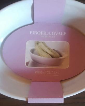 Pirofila Ovale Rose & Tulipani Milano 22x14 cm