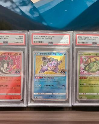 PSA 10 Radiant Charizard 011 Venusaur 004 Blastois