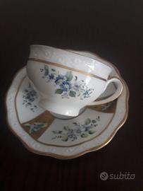 SERVIZIO 6 TAZZINE DIPINTE A MANO CON ORO