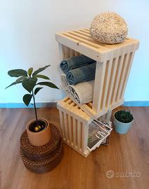 porta vaso design  legno tavolino giardino casa