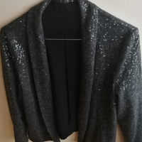Giacca donna XS cotone con paillettes, come nuova