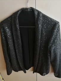Giacca donna XS cotone con paillettes, come nuova