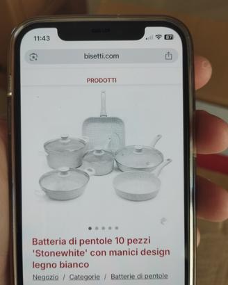 set di pentole Bisetti Stonewhite