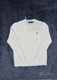 Maglione a treccia ralph lauren size L -Nuovo
