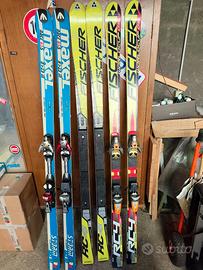 3 paia di sci Fischer e maxell