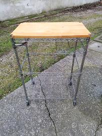 Carrellino cucina portabottiglie filocromo