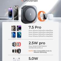 Caricabatterie a induzione 2 in 1 per iPhone