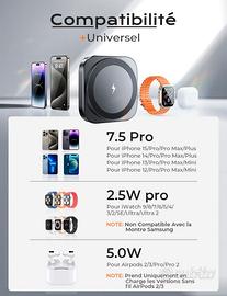 Caricabatterie a induzione 2 in 1 per iPhone
