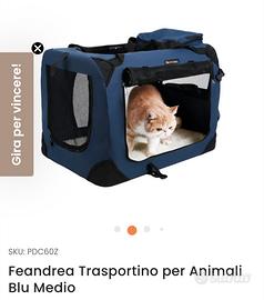 trasportino cani e gatti morbido Feandrea 60x42x42