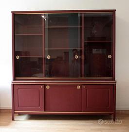 Credenza o libreria a due corpi pelle di Mascagni