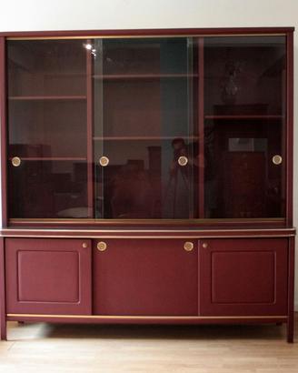 Credenza o libreria a due corpi pelle di Mascagni