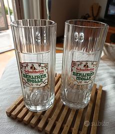 Set 2 Bicchieri Birra Schultheiss vintage