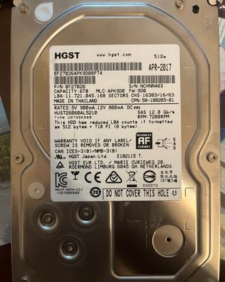 Hard disk SAS 6TB