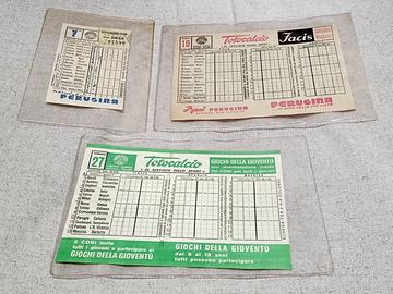 3 Schedine Storiche Totocalcio   1952/1961/1982