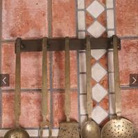 Antico set di mestoli in ottone 