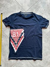 Maglietta T-shirt Guess Bambino 14 Anni Blu
