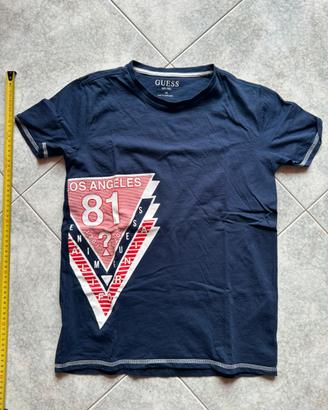 Maglietta T-shirt Guess Bambino 14 Anni Blu