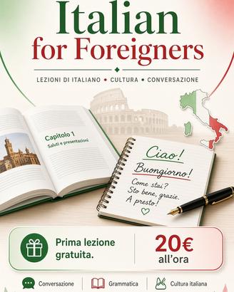 Italian for foreigners- first lesson is free