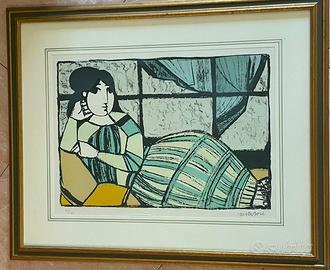 Domenico cantatore litografia quadro