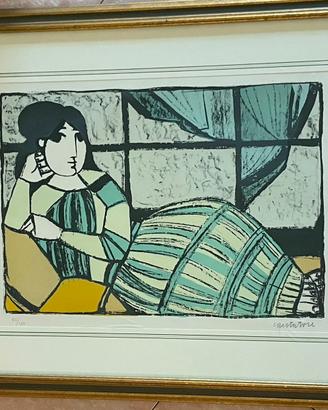 Domenico cantatore litografia quadro