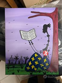 Dipinto su tela arte africana