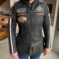 Giacca moto pelle donna taglia M
