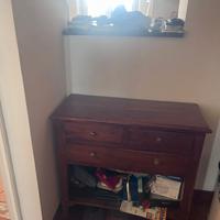 Consolle scrittoio in legno massello