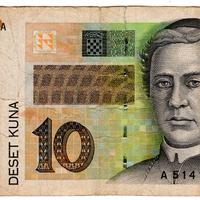 Banconota da 10 kuna croazia 1995 circolata