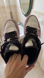 jordan 1 low rosa bianco nero 44