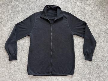 Cardigan/maglione con cerniera - 70% lana - nero