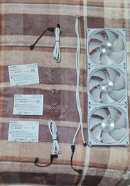 3 ventole 140mm lian li uni fan al v2 argb bianche
