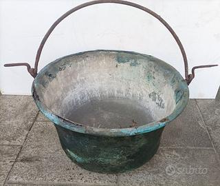 pentolone in rame antico