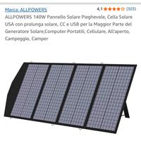Pannello solare protatile all powers 140 watt