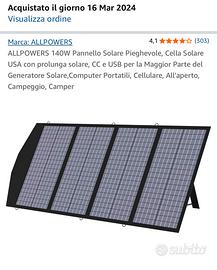 Pannello solare protatile all powers 140 watt