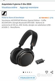 Cuffia Sennheiser Accentum wireless special editio