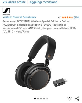 Cuffia Sennheiser Accentum wireless special editio
