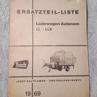 Catalogo ricambi auto caricante fieno traino Bautz