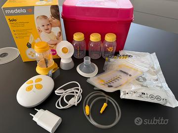 Tiralatte elettrico MEDELA SOLO+bottiglie,sacchett
