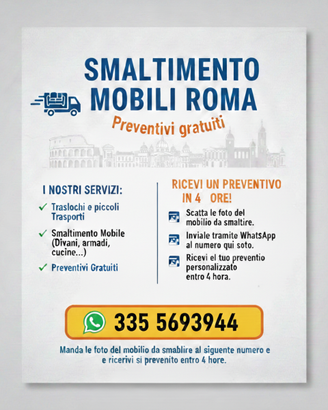 Smaltimento Arredi Roma