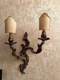 Applique  in ottone da parete.SOLO SU RITIRO.