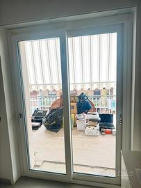 Infissi SCHUCO PVC scorrevoli bianco effetto legno