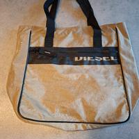 Borsa a spalla Diesel unisex beige e nera nuova