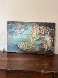 Quadro "La nascita di Venere" su pannello in legno