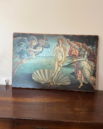 Quadro "La nascita di Venere" su pannello in legno