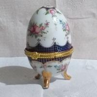 Uovo portaoggetti porcellana stile faberge