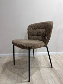 Sedia imbottita Cami in tessuto teddy effezeta