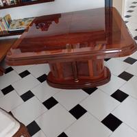 Tavolo in radica di noce con 4 sedie - come nuovo